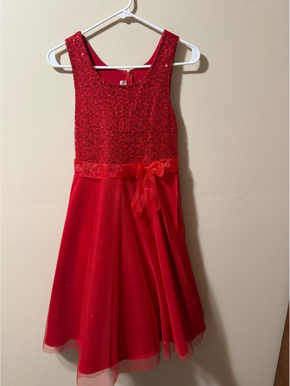 Ashley Ann Red Sequin and Tulle Girls' Dress Size 16